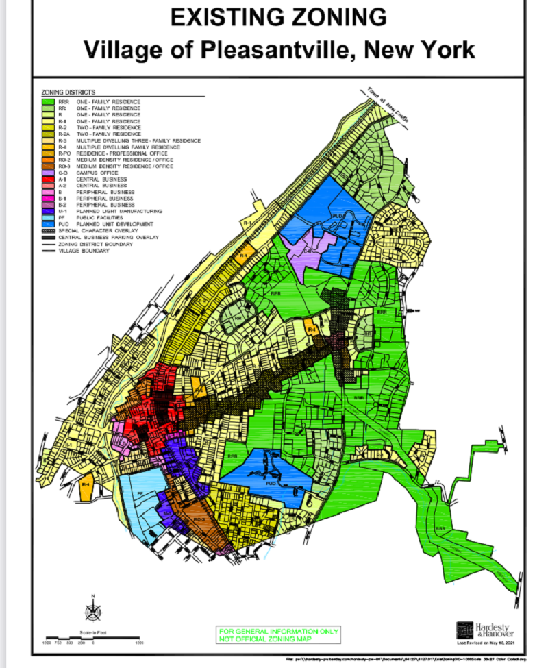 Zoning Map of the  Village of Pleasantville